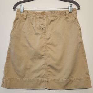 Vintage J.Crew Khaki Skirt | Size 2 | 2004 Y2K Cotton with Pockets